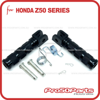 CNC Alloy Footpegs Set (Small Bar, Black)